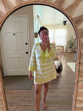 Calypso st. Barths tunic with metallic embroidery